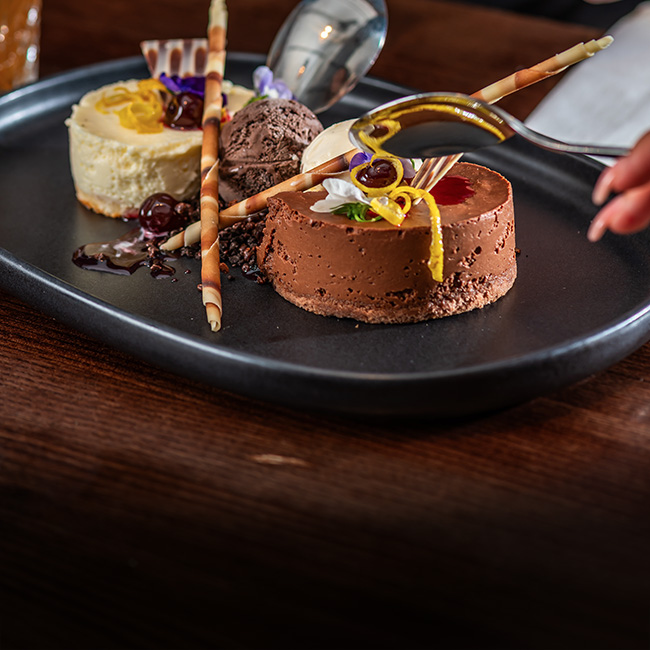 Dessert menu at Ashton