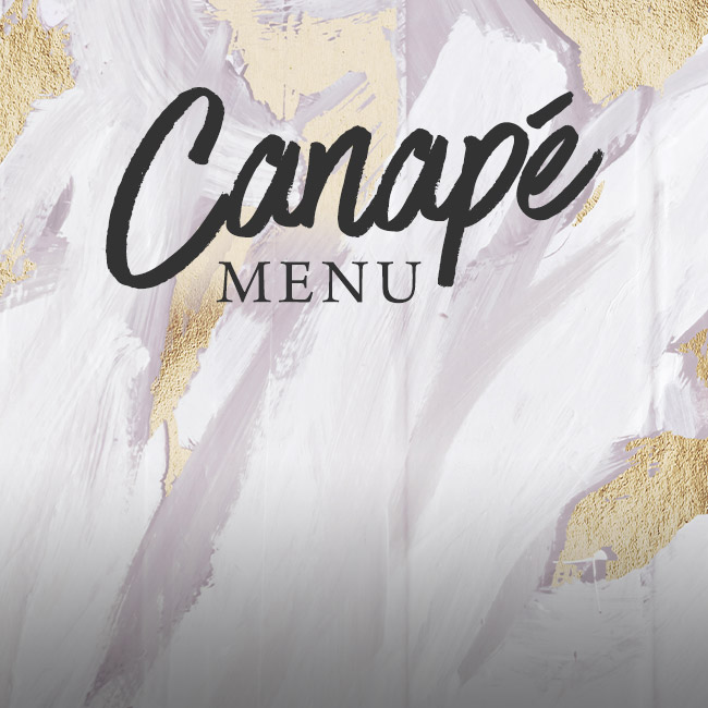 Canapé menu at Ashton